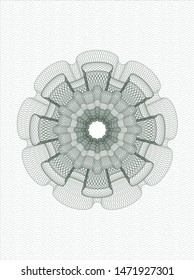 Green abstract linear rosette. Vector Illustration. Detailed.