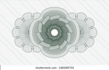 Green abstract linear rosette. Vector Illustration. Detailed.