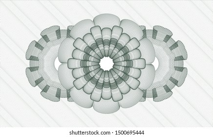 Green abstract linear rosette. Vector Illustration. Detailed.