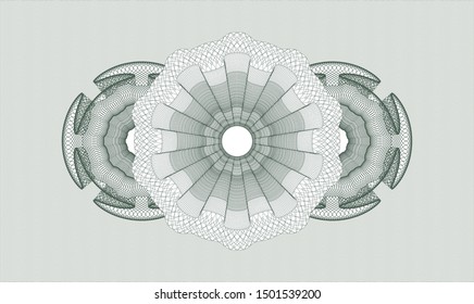 Green abstract linear rosette. Vector Illustration. Detailed.