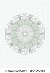 Green abstract linear rosette. Vector Illustration. Detailed.