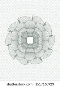Green abstract linear rosette. Vector Illustration. Detailed.