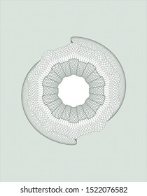Green abstract linear rosette. Vector Illustration. Detailed.