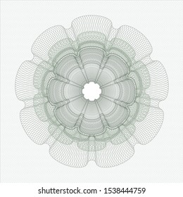 Green abstract linear rosette. Vector Illustration. Detailed.