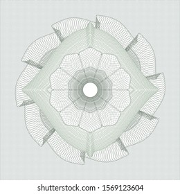 Green abstract linear rosette. Vector Illustration. Detailed.