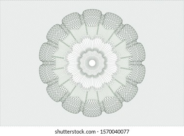 Green abstract linear rosette. Vector Illustration. Detailed.