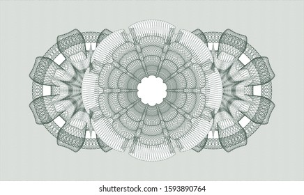 Green abstract linear rosette. Vector Illustration. Detailed.