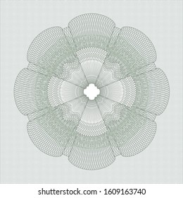 Green abstract linear rosette. Vector Illustration. Detailed.