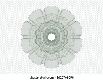 Green abstract linear rosette. Vector Illustration. Detailed.