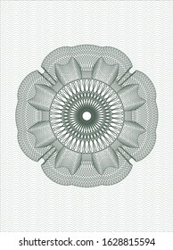 Green abstract linear rosette. Vector Illustration. Detailed.