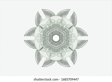 Green abstract linear rosette. Vector Illustration. Detailed.