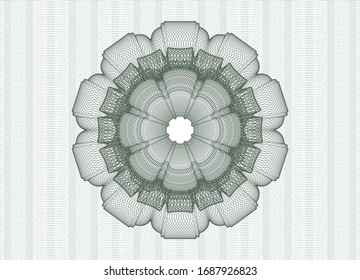 Green abstract linear rosette. Vector Illustration. Detailed.