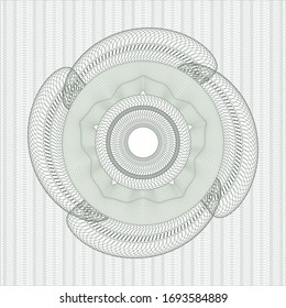 Green abstract linear rosette. Vector Illustration. Detailed.