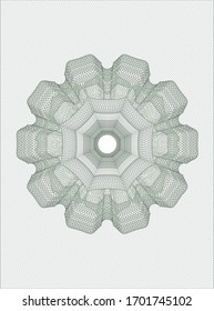 Green abstract linear rosette. Vector Illustration. Detailed.