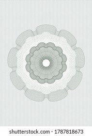 Green abstract linear rosette. Vector Illustration. Detailed. 