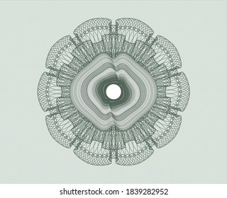 Green abstract linear rosette. Vector Illustration. Detailed. 