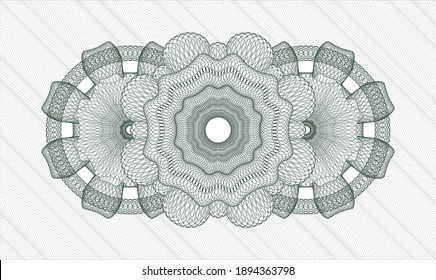Green abstract linear rosette. Vector Illustration. Detailed 