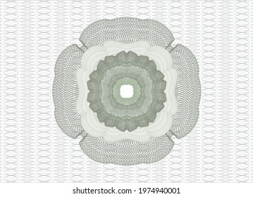 Green abstract linear rosette. Vector Illustration. Detailed. 