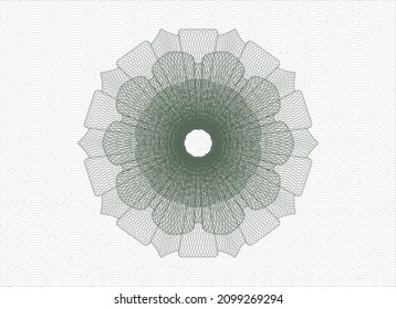 Green abstract linear rosette. Vector Illustration. Detailed. 