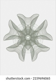 Green abstract linear rosette. Vector Illustration. Detailed. 