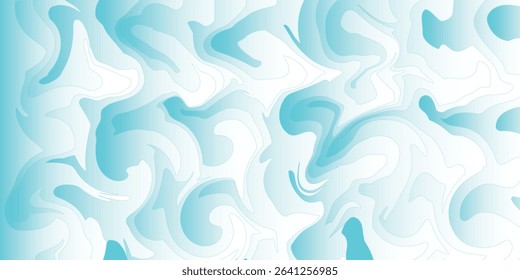 green abstract lines wave art for banner and cover