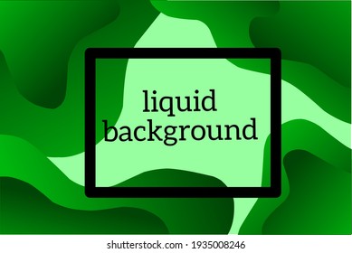 green abstract liquid background design