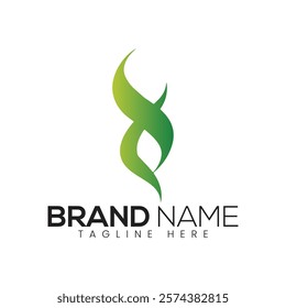 Green Abstract Logo Design Nature Inspired Brand Identity
