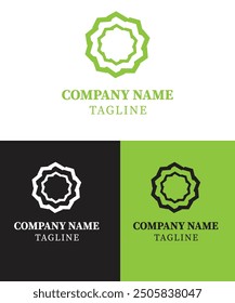 Plantilla de diseño de Vector de logotipo Abstractas verde