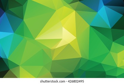 Green Abstract Low Poly Vector Background