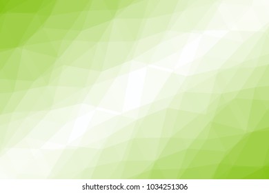 Green abstract low-poly banner. Modern vector 3D design template. Geometric spring background.