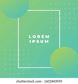 green Abstract Minimal Geometric Vector Multicolored Background With Shadow, dots and lines. Dynamic shapes composition. Eps 10 vector