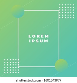 green Abstract Minimal Geometric Vector Multicolored Background With Shadow, dots and lines. Dynamic shapes composition. Eps 10 vector