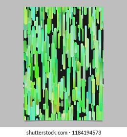 Green abstract modern vertical gradient rounded stripe pattern page background template - vector stationery illustration