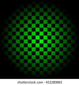 Green abstract mosaic with dark background