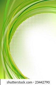 green abstract motion brochure