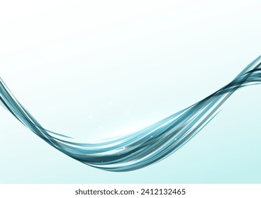 green abstract network wave background