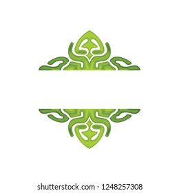 Green abstract ornament