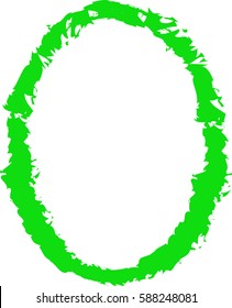 green abstract oval frame, on blame for vector
