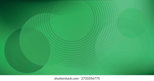 Gradiente de círculo superpuesto Abstractas verde para Tecnología de diseño digital creativo moderno