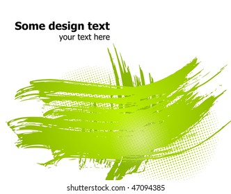 La pintura abstracta verde salpicará la ilustración. Vector