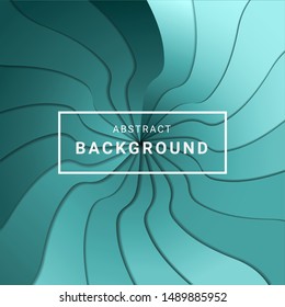 Green abstract paper cut background. Vector illustration EPS 10
