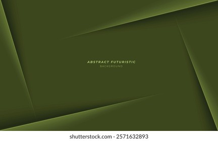 Green Abstract paper design desktop background. Vector illustration.