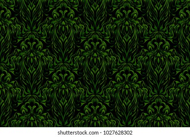 Green abstract pattern. Dark texture.l Colorful background. Vintage texture.