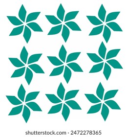 green abstract pattern on a white background