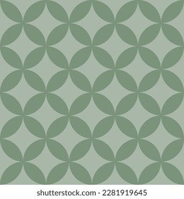 Green abstract petals form a pattern