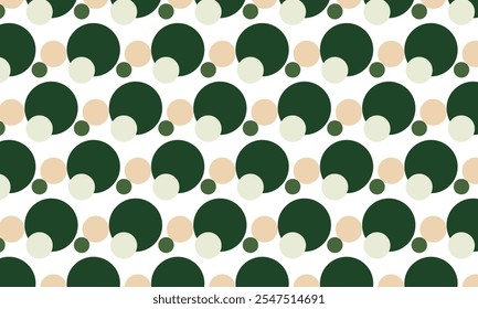 Green abstract polkadot pattern on white background. Vector illustration template design