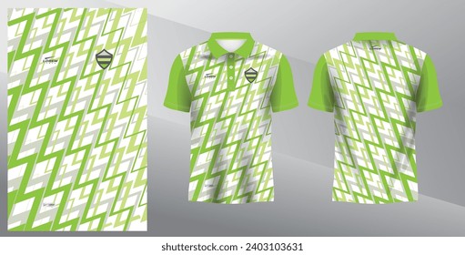 green abstract polo jersey mockup for sport uniform