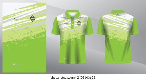 green abstract polo jersey mockup for sport uniform