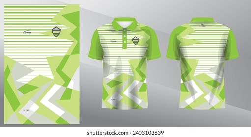 green abstract polo jersey mockup for sport uniform