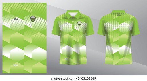 green abstract polo jersey mockup for sport uniform